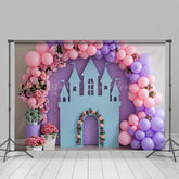 Lofaris Sweet Balloon Castle Silhouette Wedding Backdrop